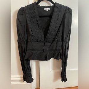 Reformation black Meadowlark top